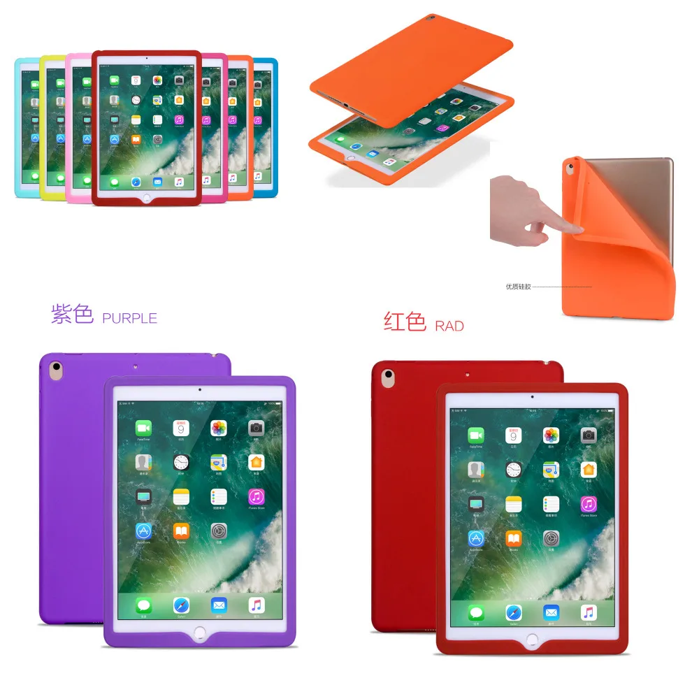 

Ultra Slim Soft Silicone Rubber Shell Skin Cover Case For Apple iPad 9.7 2018/2017/Pro 9.7/Air2 Tablet Coque Funda + Film + Pen