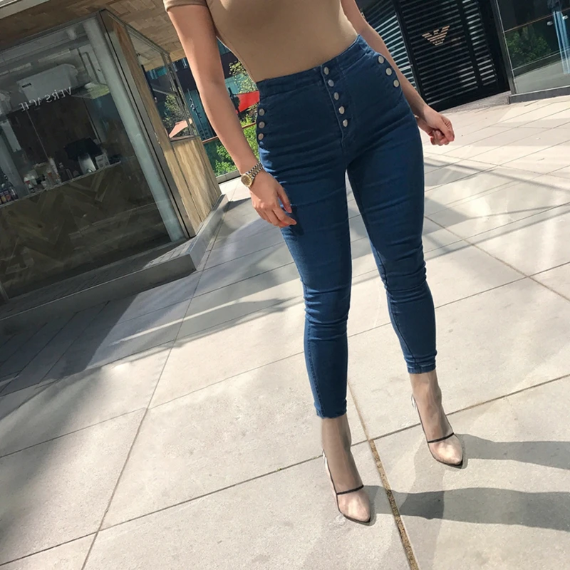 Jeans Womens High Waist Stretchy Elastic Skinny Denim Long Pencil Pants Plus Size Woman Jeans Camisa Feminina Lady Fat Trou Jeans Womens High Waist Stretchy Elastic Skinny Denim Long Pencil Pants Plus Size Woman Jeans Camisa Feminina Lady Fat Trou