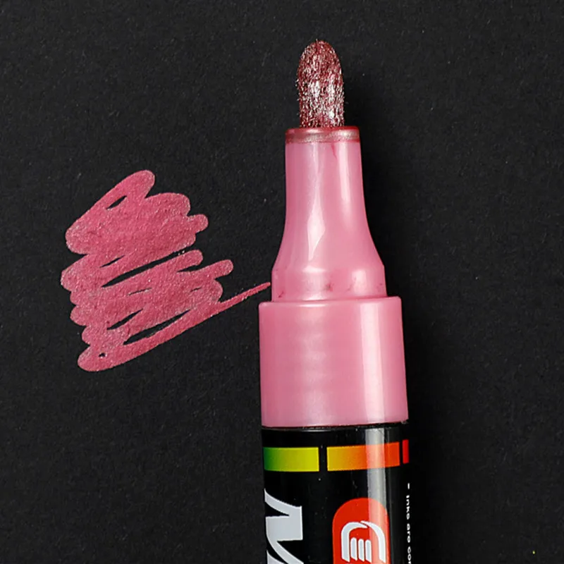 Открытый красочный водонепроницаемый Перманентная Краска Ручка шина металлические маркировочные чернила Маркер - Цвет: pink