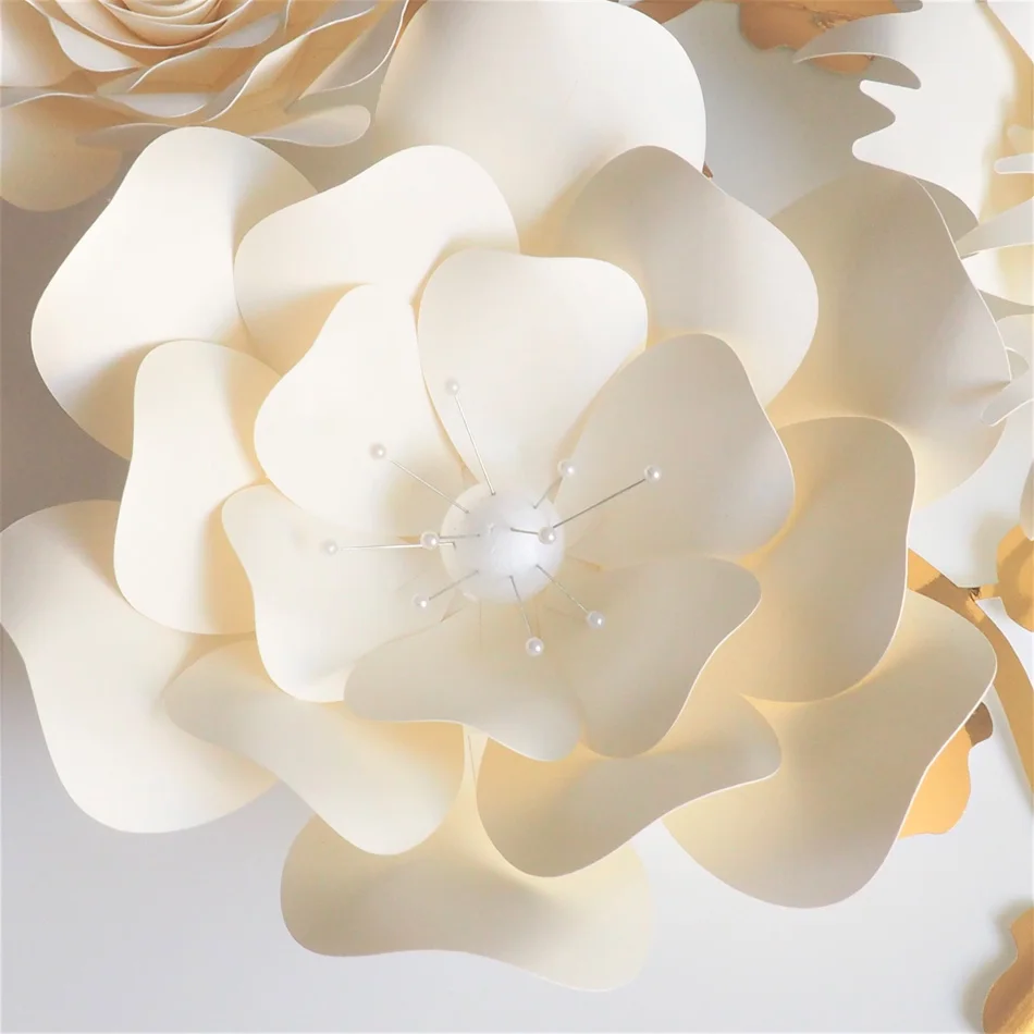 Ручной работы Cardstock роза DIY бумажные цветы листья набор для свадьбы и события