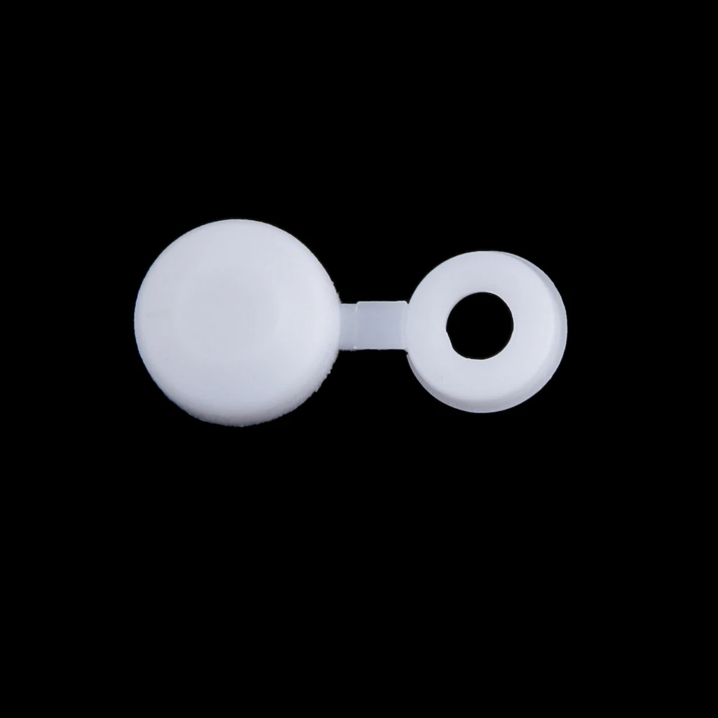 50 Pieces Hinged Plastic Screw Washer Cover Caps 27mm For 6g 8g Screws White