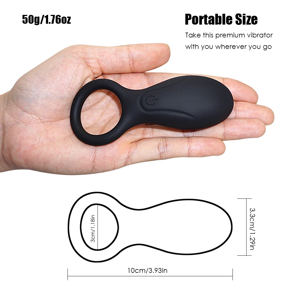 _03Silicone USB Charging 10 speeds Male Vibrating Lock Cock Ring Delay Lasting Penis Ring Vibrator Adult Sex Toys for Men & Couple