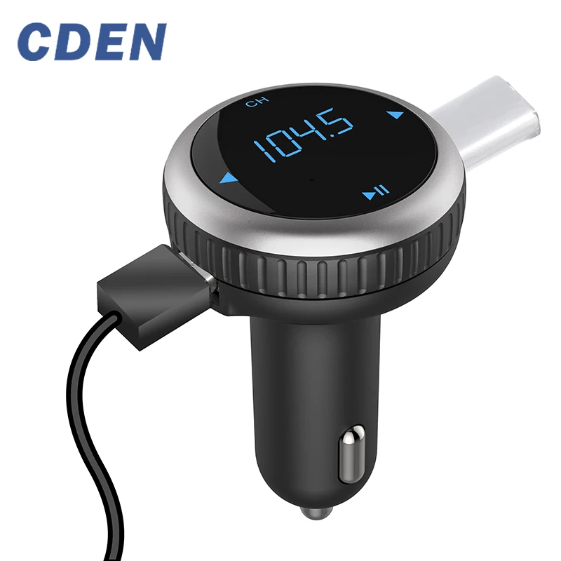 CDEN Car FM Transmitter Bluetooth Handsfree Car MP3 Player USB Wireless Charger FM Modulater Carkit Support TF Card