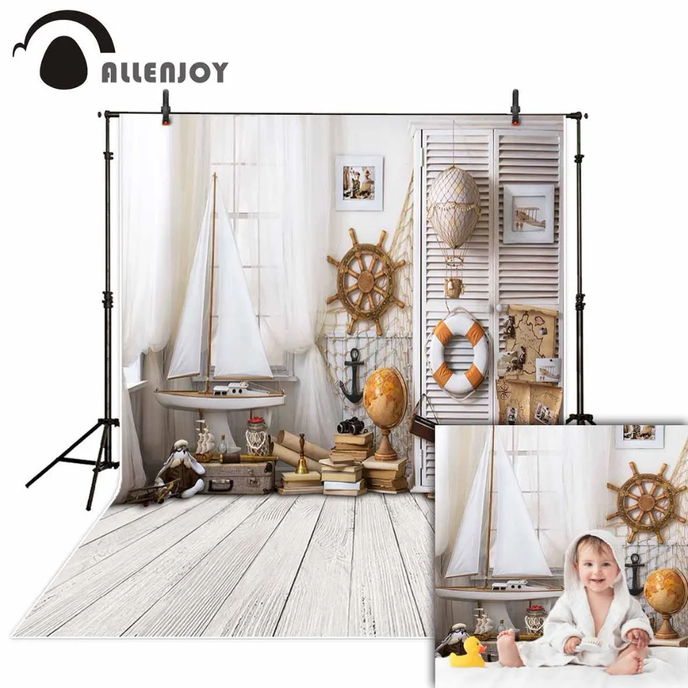 Фотофоны Allenjoy для фотосъемки в помещении моряке дереве лодке на лето Рождество