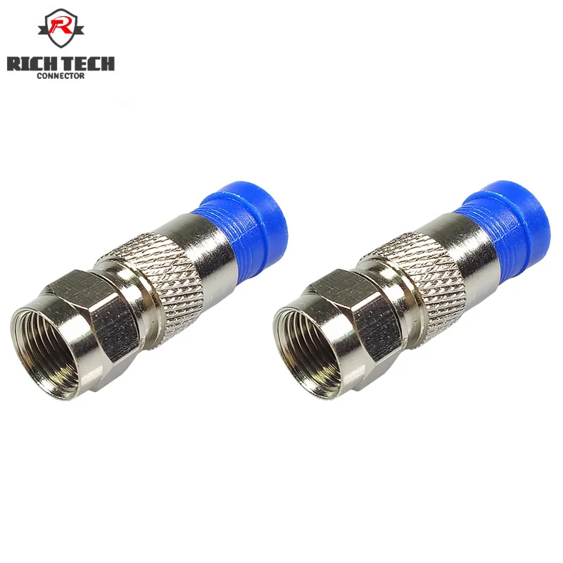 8pcs RG6 Coax Cable Connector Compression F Connectors Coaxial F type