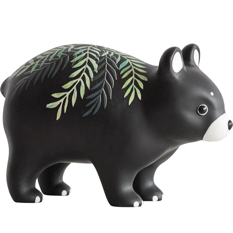 1pcs Europe Resin Black Polar bear Creative animal tabletop t miniature figurines crafts home Children&amp#39s room decoration | Дом и сад
