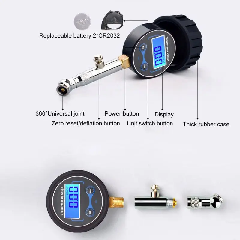Cuque 0-200PSI Tire Pressure Gauge Car LCD Digital Tire Pressure Meter for Car Truck Motorcycle Cuque 0-200PSI Tire Pressure Gauge Car LCD Digital Tire Pressure Meter for Car Truck Motorcycle