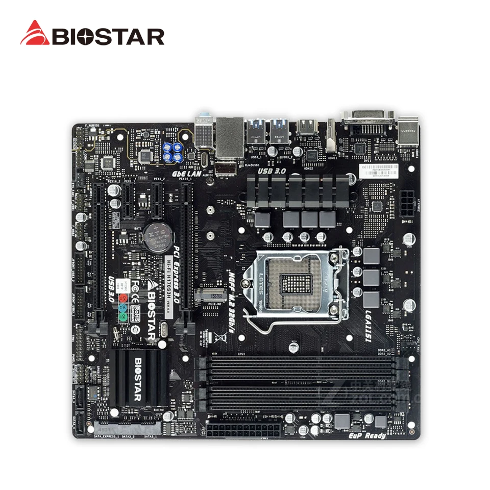 Original BIOSTAR Hi-Fi H170S3H Desktop Motherboard H170 LGA 1151 DDR4 32G SATA3 USB3.0 Micro ATX 100% Fully Test biostar new h110mlc desktop motherboard for intel core i5 i7 7700k 6700 cpu lga 1151 micro atx ddr4 2133 1866 computer mainboard