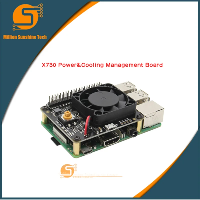 

Raspberry Pi X730 Power Management with Safe Shutdown and Auto Cooling Function Expansion Board for Raspberry Pi 3B+(plus) /3B