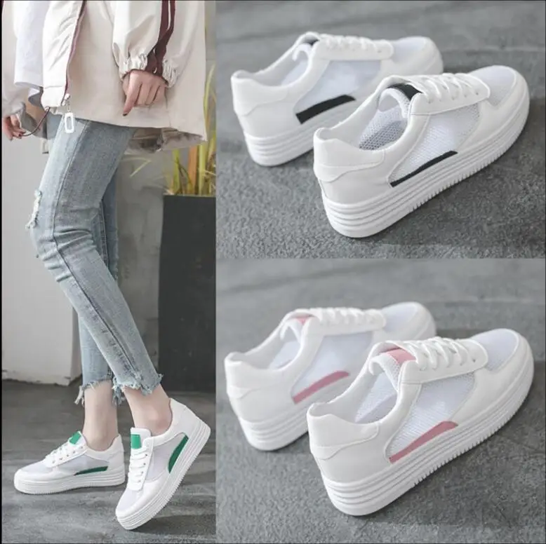 

BJYL 2018 Summer new student hundred board shoe net surface hollow breathable flat shoes