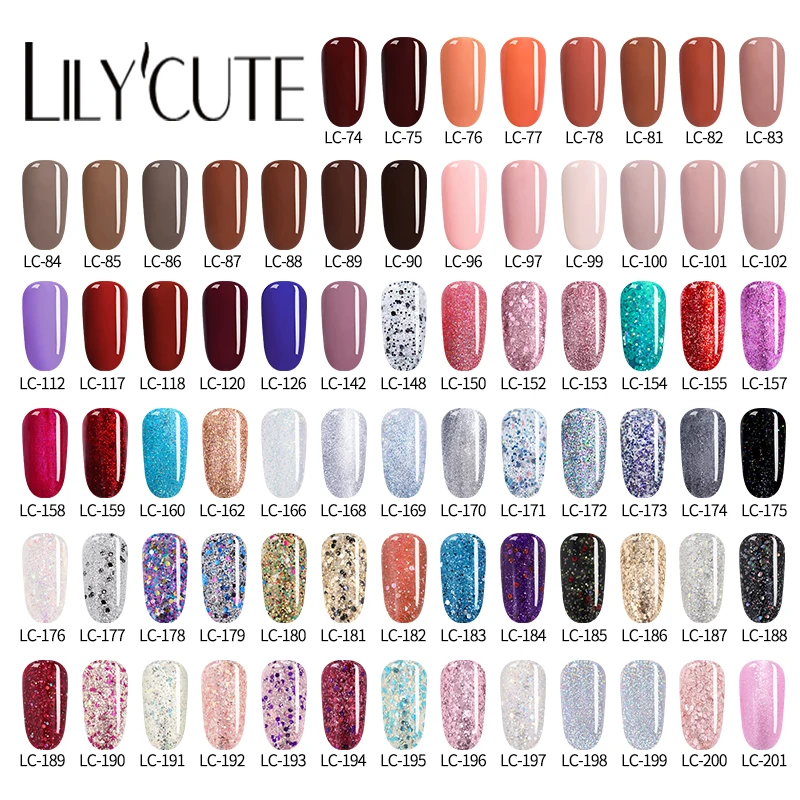 LILYCUTE, 7 мл, Гель-лак для ногтей, розовый, фиолетовый, белый, блестящий, УФ светодиодный, Гель-лак, впитываемый, для ногтей, художественный Гель-лак для ногтей