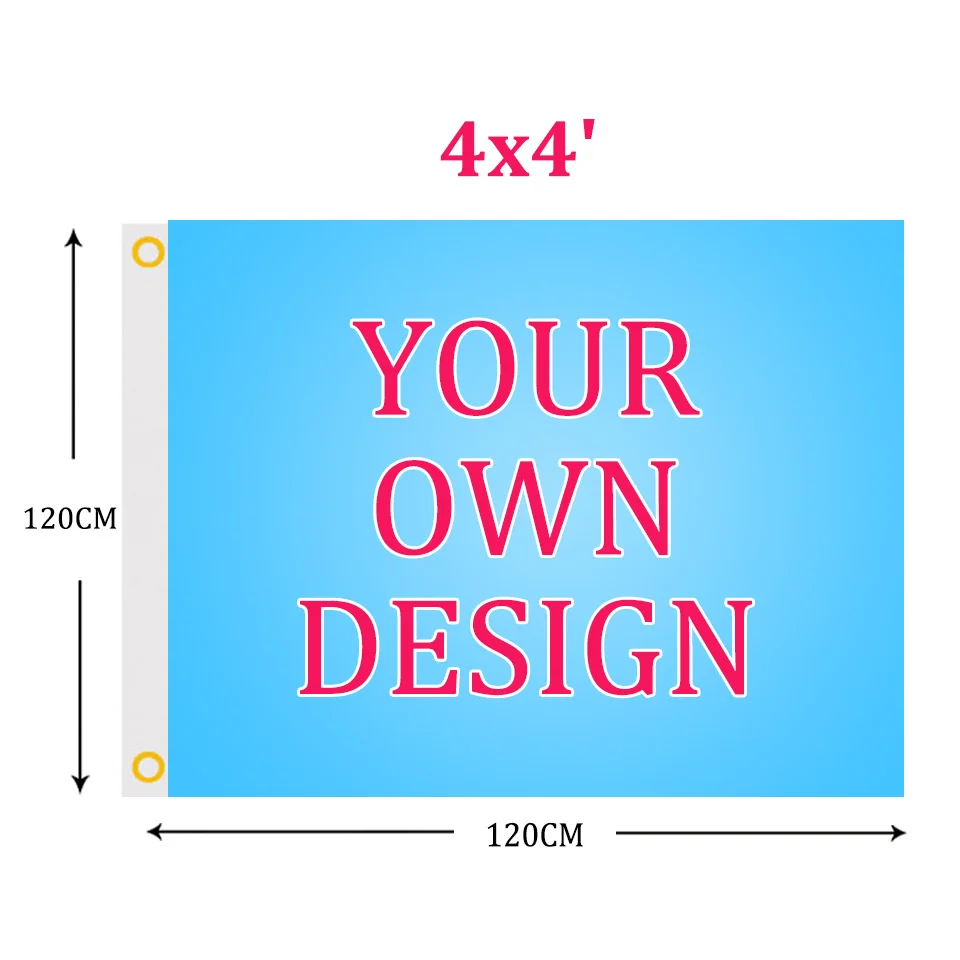 

Custom flag 4x4FT Polyester all logo all color Customization flag Banners