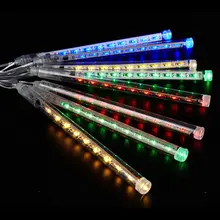 Гирлянды светодиодные Метеоритный дождь декоративные гирлянды фонари для внутреннего двора метеорная лампа занавеска декоративная цветная Синяя