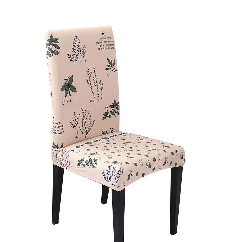Чехлы на стулья с цветочным принтом, эластичные чехлы из спандекса, универсальные съемные чехлы на стулья для кухни, столовой, банкета - Цвет: 16 Wish