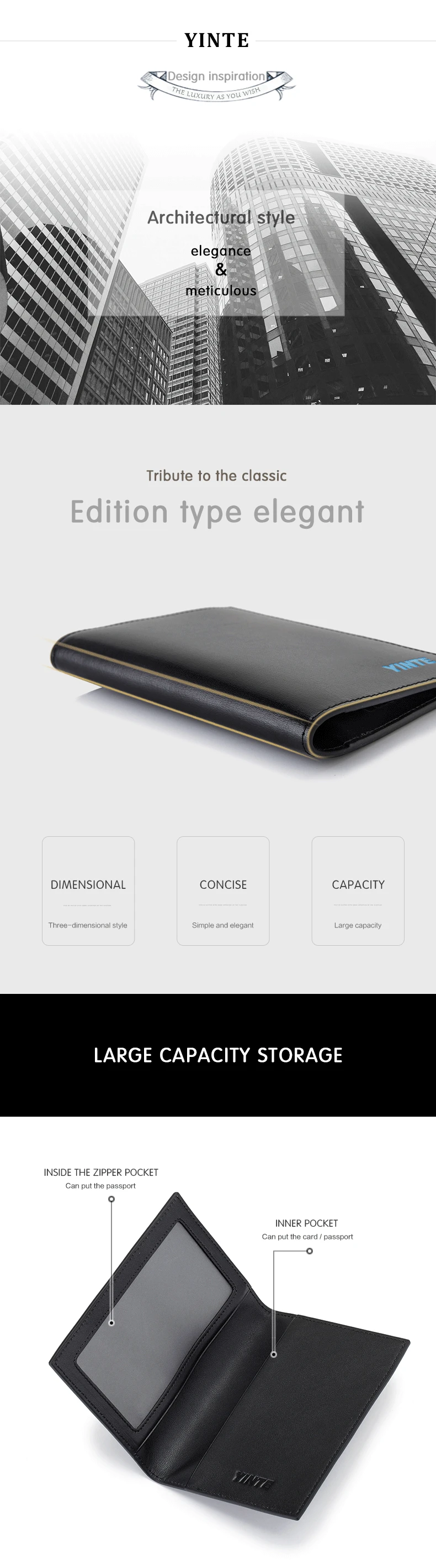 YINTE New Men Leather Passport Cover Travel Passport Holder YINTE New Men Leather Passport Cover Travel Passport Holder