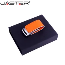 JASTER металлический кожаный usb+ Подарочная коробка usb флешка Флешка 4G 8G 16G 32G 64G карта памяти U диск