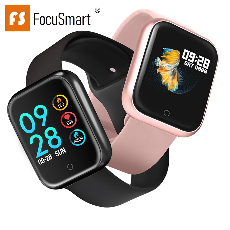 

2019 Focusmart New P70 Smart Watch Full-Time Step Counter Alarm Function Call Reminder Remote Photo Night Light Dial Smart Watch