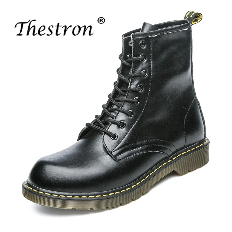 

2018 Best Selling Working Shoes For Men Different Colors Cowboy Boots Lace Up Male Casual Shoes Rubber Sole British Retro Boots