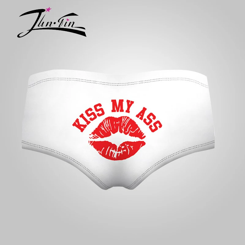 Трусики женские хлопковые с 3D принтом надписью kiss me Love|woman panties briefs|panties briefswomen |