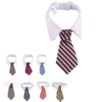 

Wholesale New Pet TiesStripe Small Cotton Pet Dog Puppy Necktie Adjustable Bow Tie Grooming