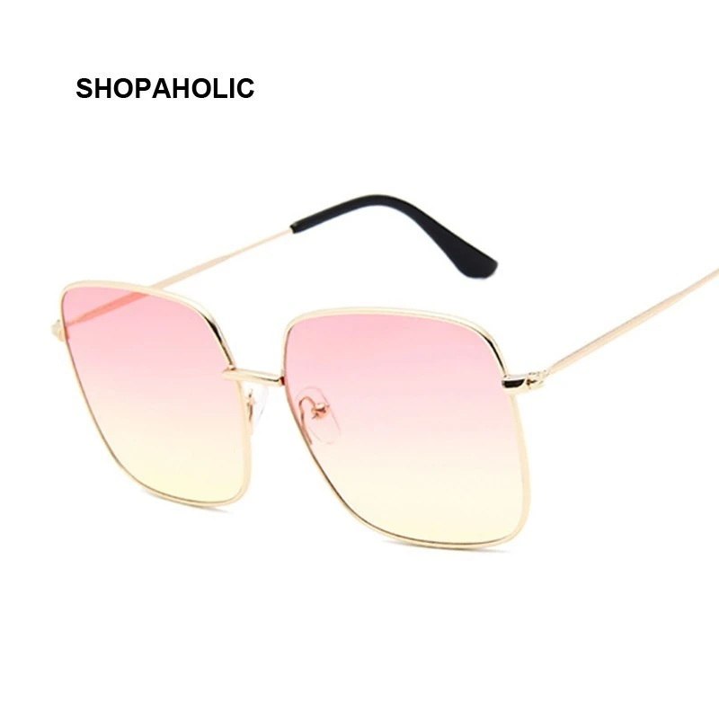 Marca retro Gafas demujer Gafas de sol cuadradas grandes Sra Marca retro Gafas demujer Gafas de sol cuadradas grandes Sra