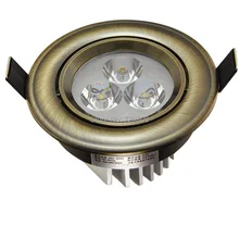 10 шт./лот 3 Вт/5 Вт/7 Вт/9 Вт/12 Вт светодиодный потолочный лампа бронза классическая встраиваемые светильники Чистый/теплый белый Нью