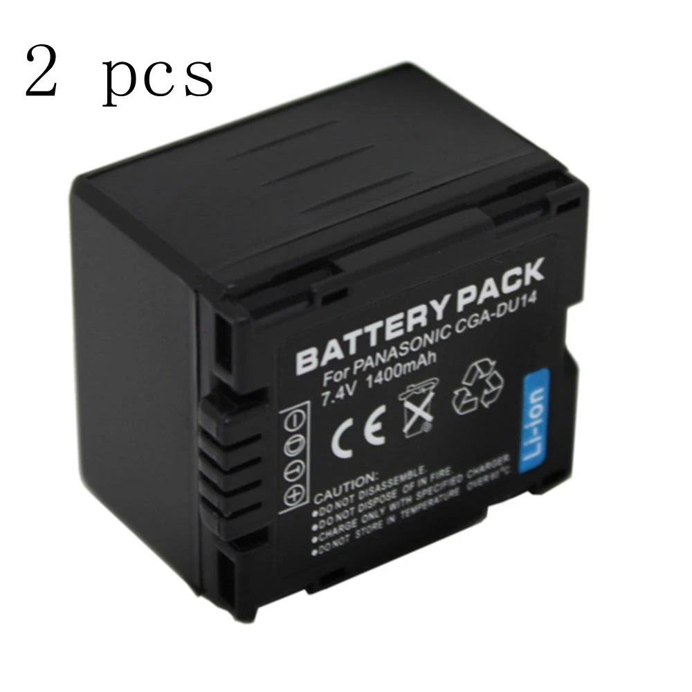 

WHCYonline 2 Pieces 1400mAh VW-VBD140 CGA-DU14 VW VBD140 CGA DU14 Camera Battery For PANASONIC DU06 DU07 NV-GS10 CGA-DU12