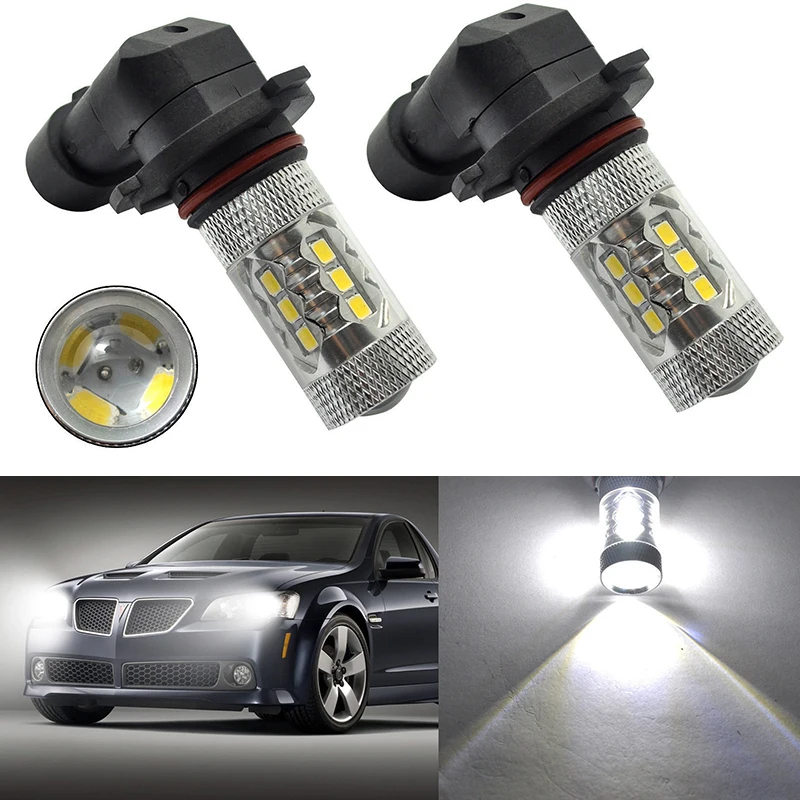 

2 pcs/set Durable Car White LED Fog DRL Driving Light Bulbs 9006 HB4 2323 SMD High Power 80W 6000K 2016 Brand New
