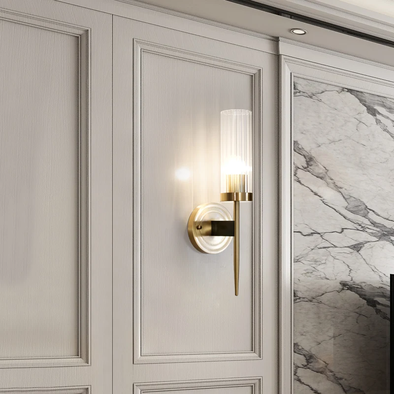 

16" High Crystal Brass Wall Sconce 2 Lights Copper Light Bathroom Euro LED Reading Wall Lamp led wall light sconce wall lights