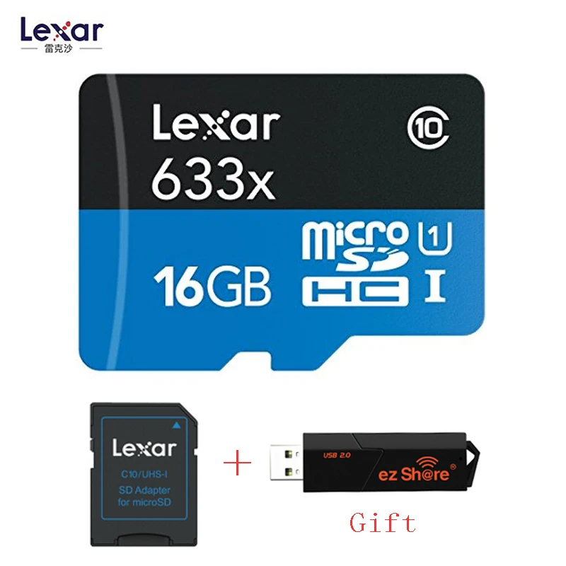 Lexar 95 МБ/с./с 633x Micro sd карта 512 ГБ считыватель карт памяти Uhs-1 для дрона Gopro Dji спортивная видеокамера