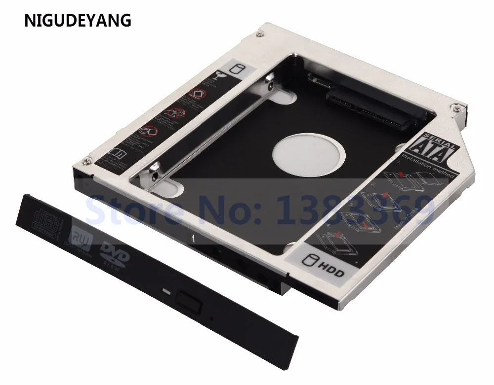2nd Hard Drive HDD SSD Caddy Adapter for HP dv6 dv6-6151tx dv6-6153tx dv6-7104nr