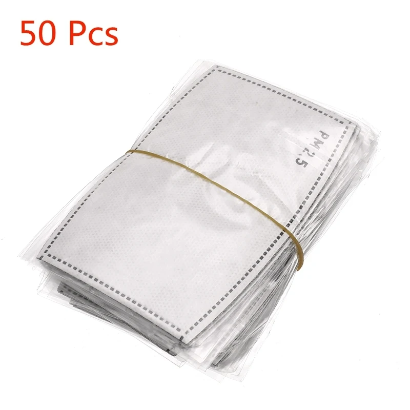 

30/50pcs PM2.5 Activated Carbon Filter Replaceable for Mouth-muffle for Anti Dust Masks Filters Insert Protective Filter Cloth