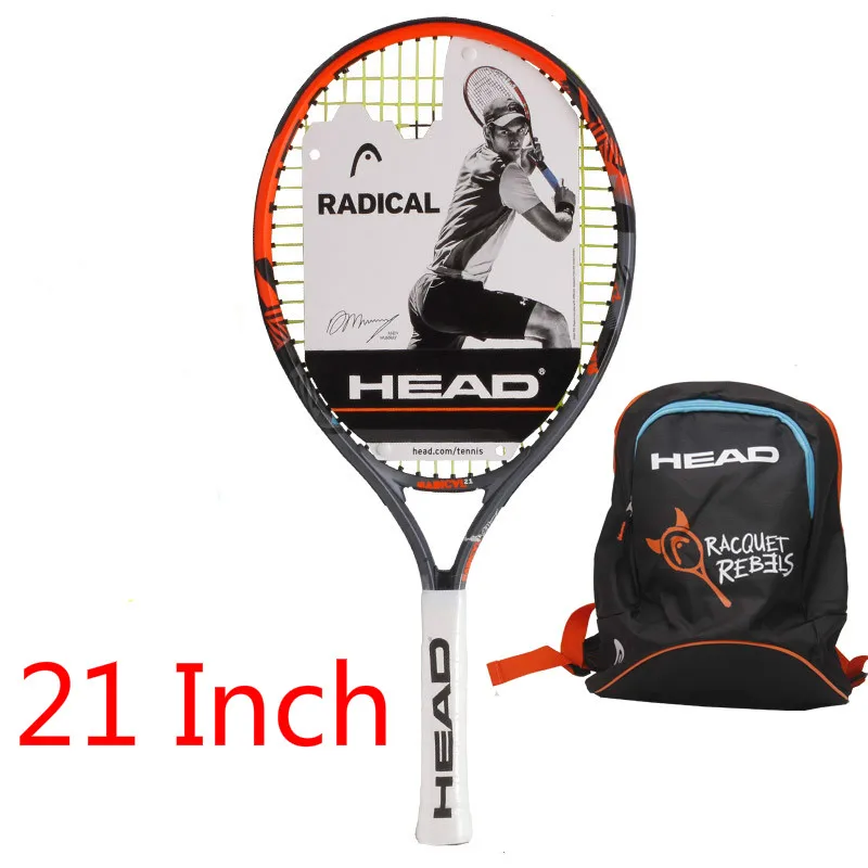 Ракетки теннисные детские из углеродного волокна 21/23/25 дюйма с сумкой|carbon fiber tennis