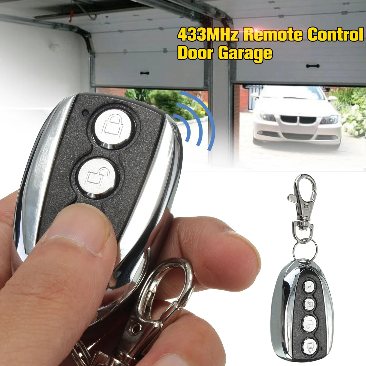 

Universal Safe Garage Door Electric Cloning Remote Control Key Fob Car Gate 433MHZ Self Copy for Garage Doors Motorcycles Alarms