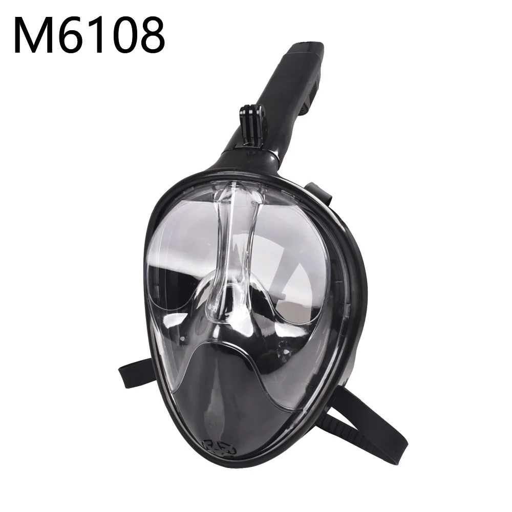 M6108 Black Новая маска для подводного плавания с полным лицом, набор для дайвинга, подводного плавания, тренировочная маска для дайвинга Mergulho, маска для дайвинга для камеры Gopro - Цвет: M6108 Black