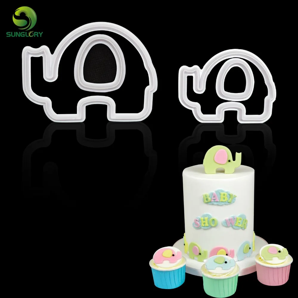 

4PCS/SET Animal Elephant Cookie Cutter Chocolate Biscuit Mold Fondant Cutters Pastry Bakeware Cupcake Mold Cake Decorating Tools