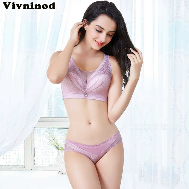 

Push Up Bralette Bra Set For Women Full Coverage Underwear Set Wire Free Sexy Lace Plus Size 50CDE Cup Big Size Brassiere Set BH