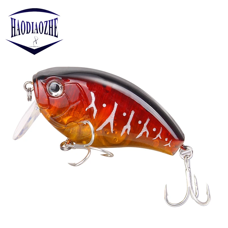 

HAODIAOZHE 1Pcs 6.5cm 17.4g Crankbait Fishing Lure Deep Diving Isca Pesca Floating Pike Topwater Peche Carp Vivid Swimbait YU454