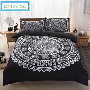 

Mandala Bedding Sets Posture Million Romantic Soft Bedclothes super king Bohemain Duvet Cover Set with Pillowcases / bedclothes