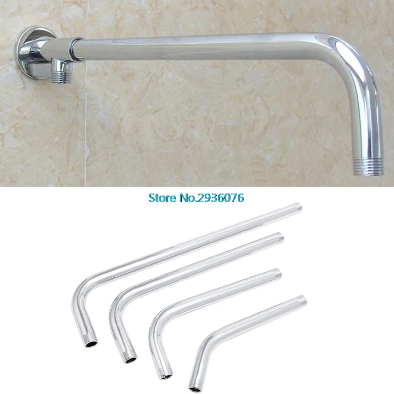 Thread G1/2 Stainless Steel Shower Head Arm Wall Mounted Tube Rainfall