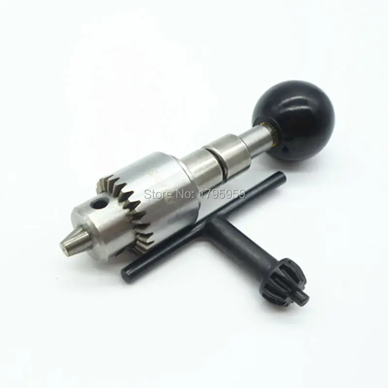 Pin Vise Round Plastic Ball Handle Swivel Head Hand Twist Drill Clamping Range 0.3-4mm Micro Stainless steel Manual Drilling Tools (15)