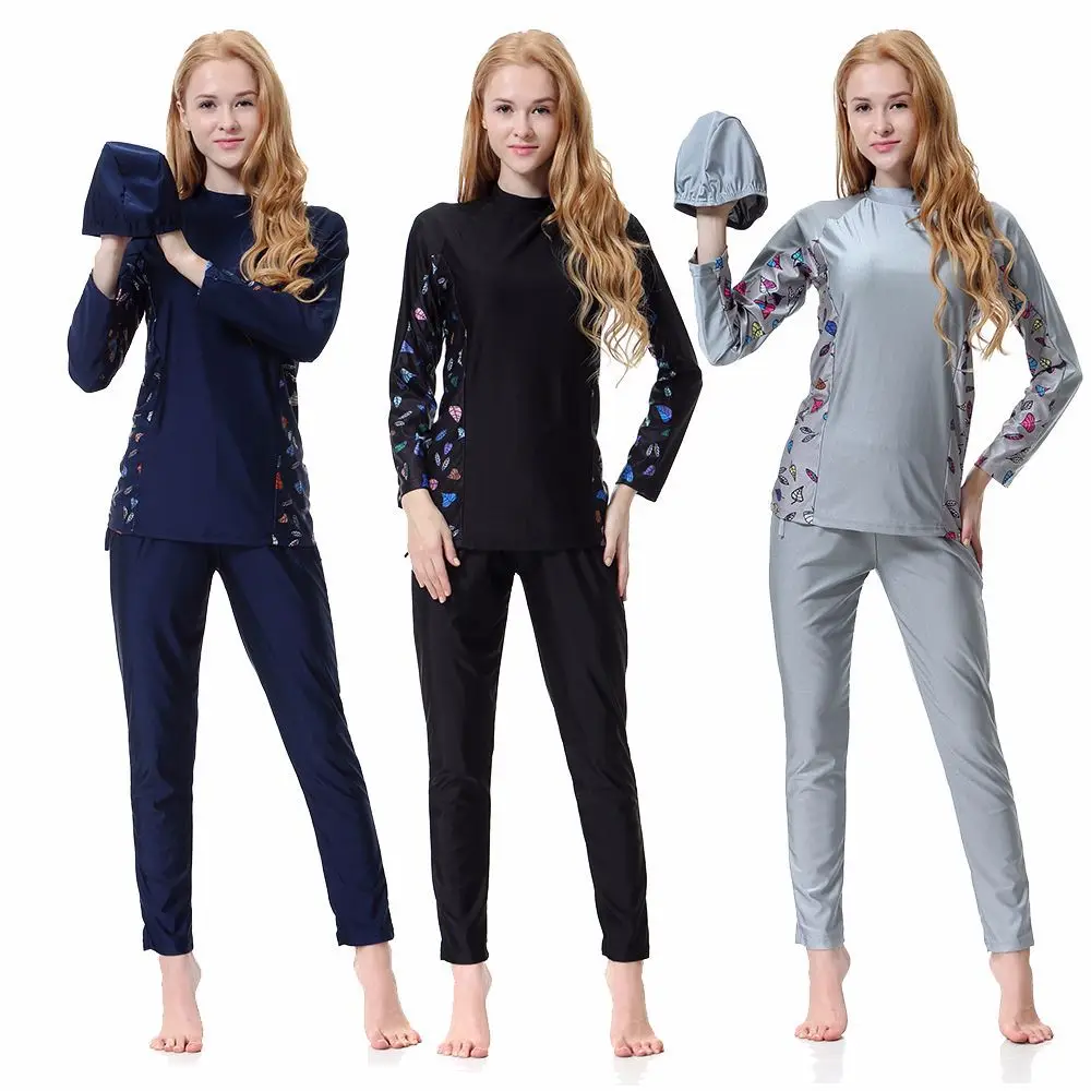 2019 Muslim Pakaian Renang Wanita Gambar Bunga Sederhana Muslim Baju 2019 Muslim Pakaian Renang Wanita Gambar Bunga Sederhana Muslim Baju