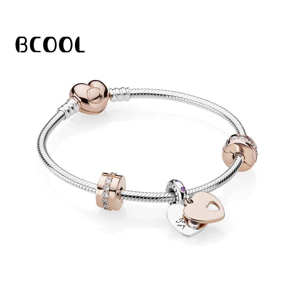

DIY Jewelry Female Charm Fashion Silver 925 Original Bracelet, New Brilliant Love Bracelet Jewelry Gift