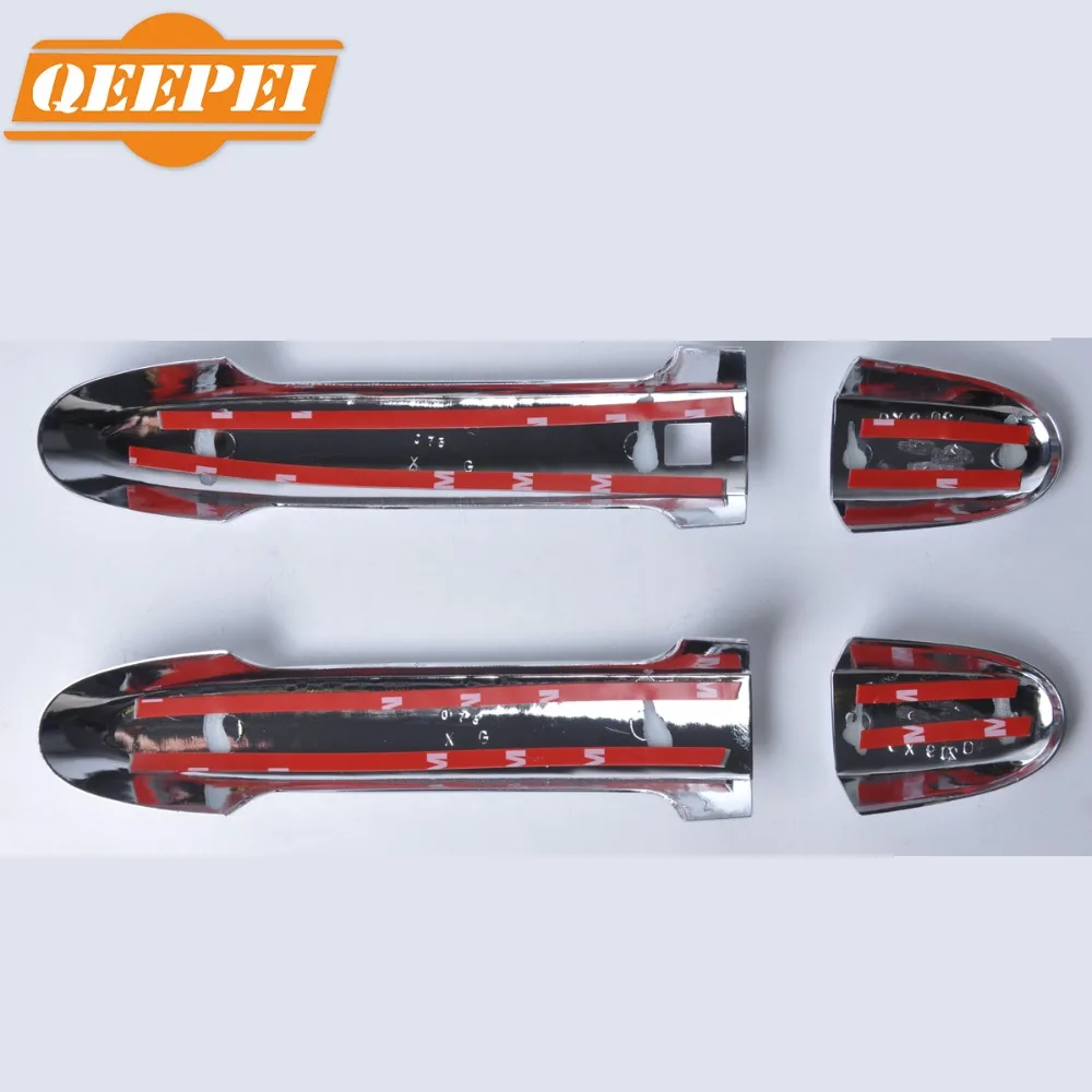 QEEPEI 8 шт. крышка дверных ручек для Hyundai Santa Fe 2007 2008 2009 2010 2011 2012 аксессуары наклейки