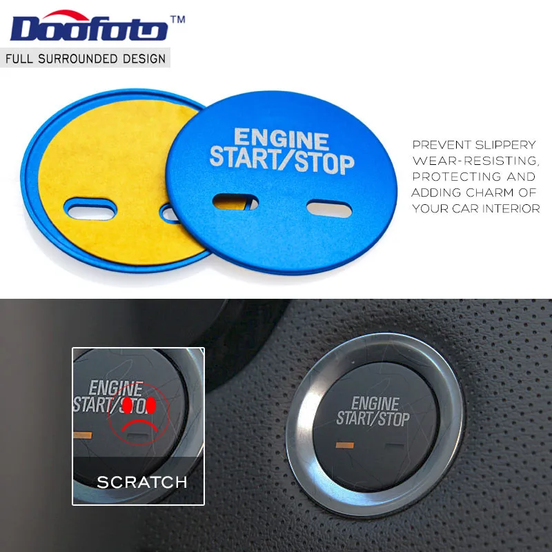 Car Styling Start Engine Button Ignition Trim Covers Case car start button cover For Cadillac XT5 CT6 XTS CTS SRX New Auto Accessorie