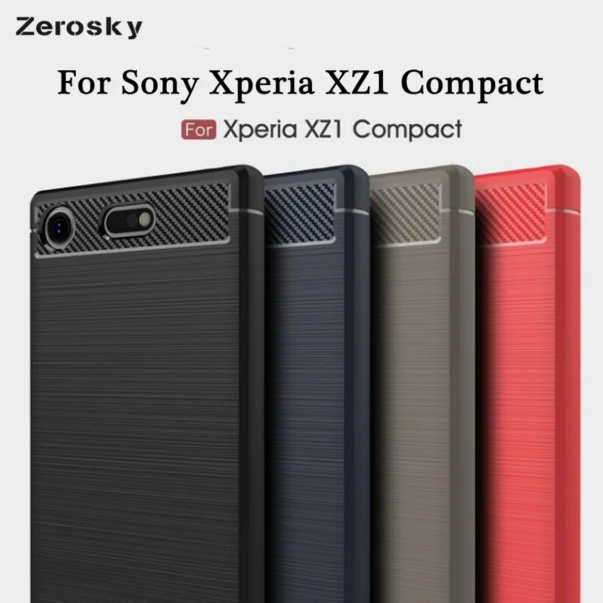 Zerosky для Sony Xperia XZ1 Compact/Mini силиконовый мягкий ТПУ чехол с текстурой из матового
