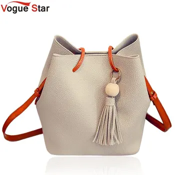 

Vogue star Fashion Casual Tassel Women Bag Litchi PU Leather Women Top-handle Bag Single Shoulder Bag Women Crossbody Bag LB175
