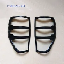 MISURA per ford ranger accessori ABS nero opaco fanale posteriore covers trim per T6 T7 xlt 2012-2017 design della parte posteriore dell’automobile della lampada copertura