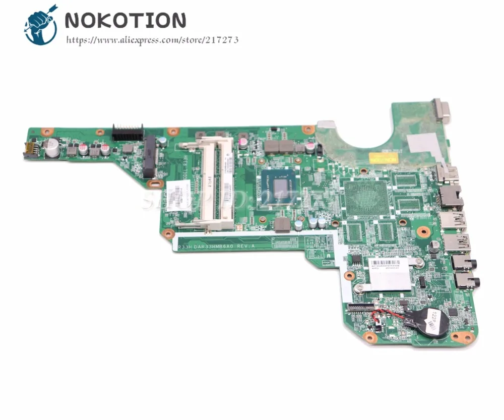 NOKOTION материнская плата для ноутбука hp павильон G6 G6-2000 основная плата I3-3110M Процессор DDR3 710873-001 710873-501