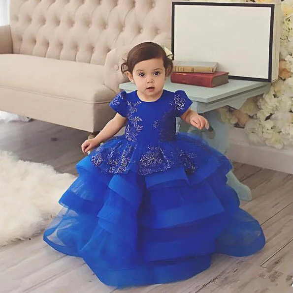 real picture baby girl dress crew neck ruffle tulle short sleeve 1st birthday party outfit with appliques flower girl dress real picture baby girl dress crew neck ruffle tulle short sleeve 1st birthday party outfit with appliques flower girl dress